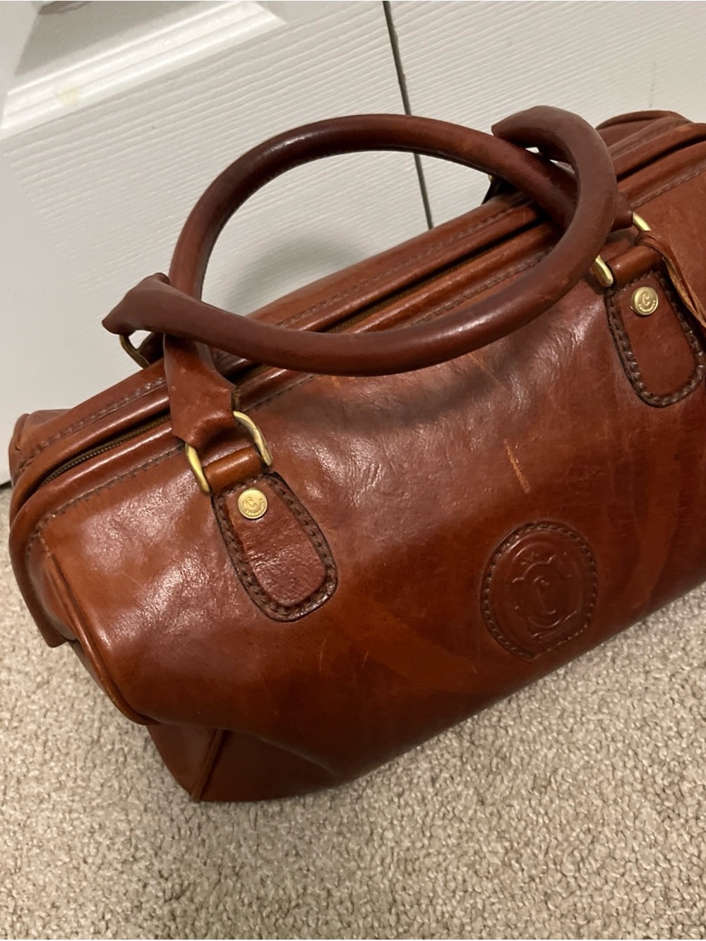 Ceancarel vintage Brown Leather bag - Picture 4 of 13